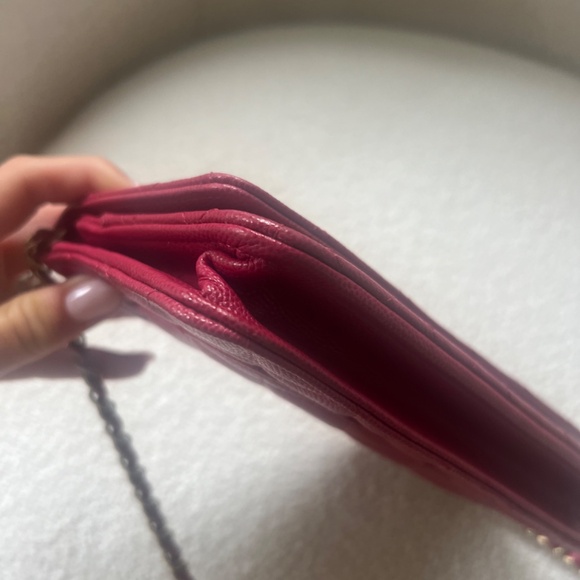 Authentic Dark Pink Chanel caviar WOC 2021 - Picture 7 of 10